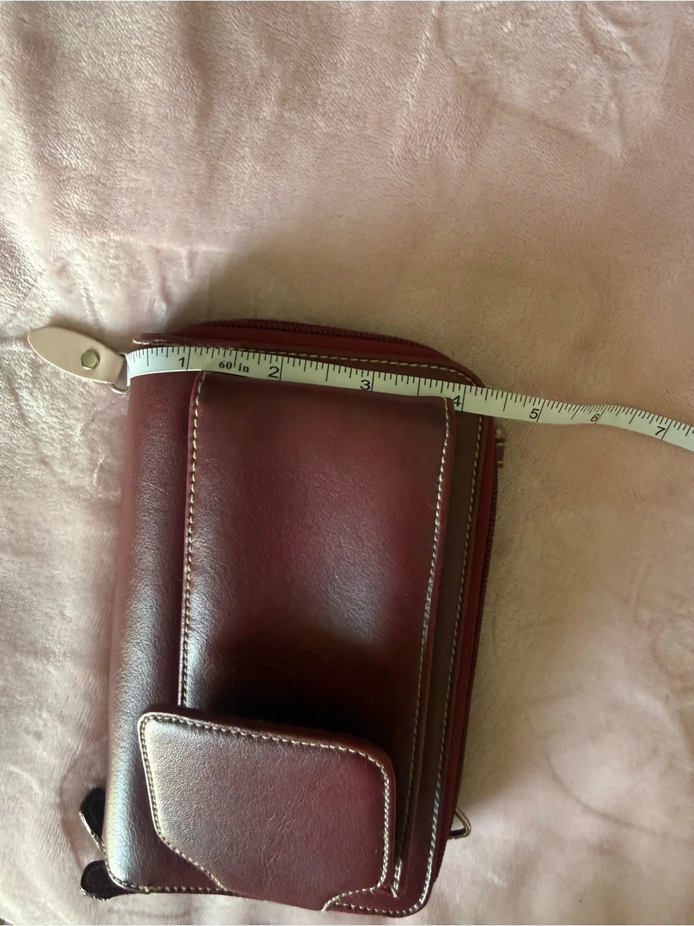 Rosetti Burgundy Zip-Around Wallet Clutch